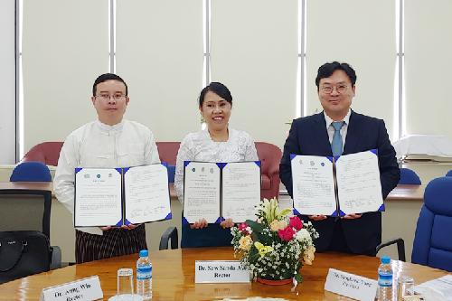 미얀마 2개 대학과 교육 콘텐츠 공동 활용 의향서 체결